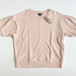 Brand New J.Crew Puff Sleeve Sweatshirt Top - Size XS