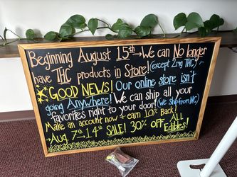 Large Magnetic Chalkboard 46 x 32 Wood Frame