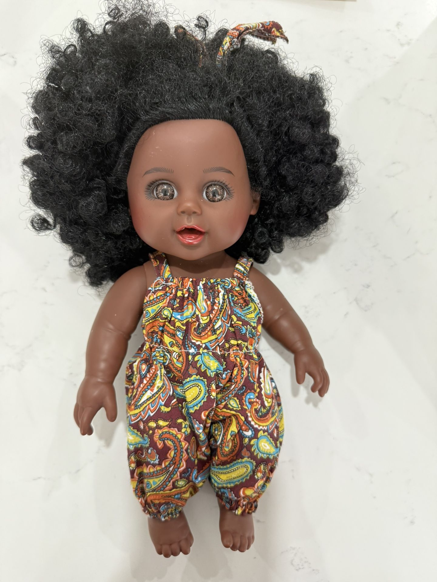 Reborn Baby Doll Black 12-Inch