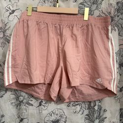 Adidas Pink 3-Stripe Athletic Shorts Size 2X