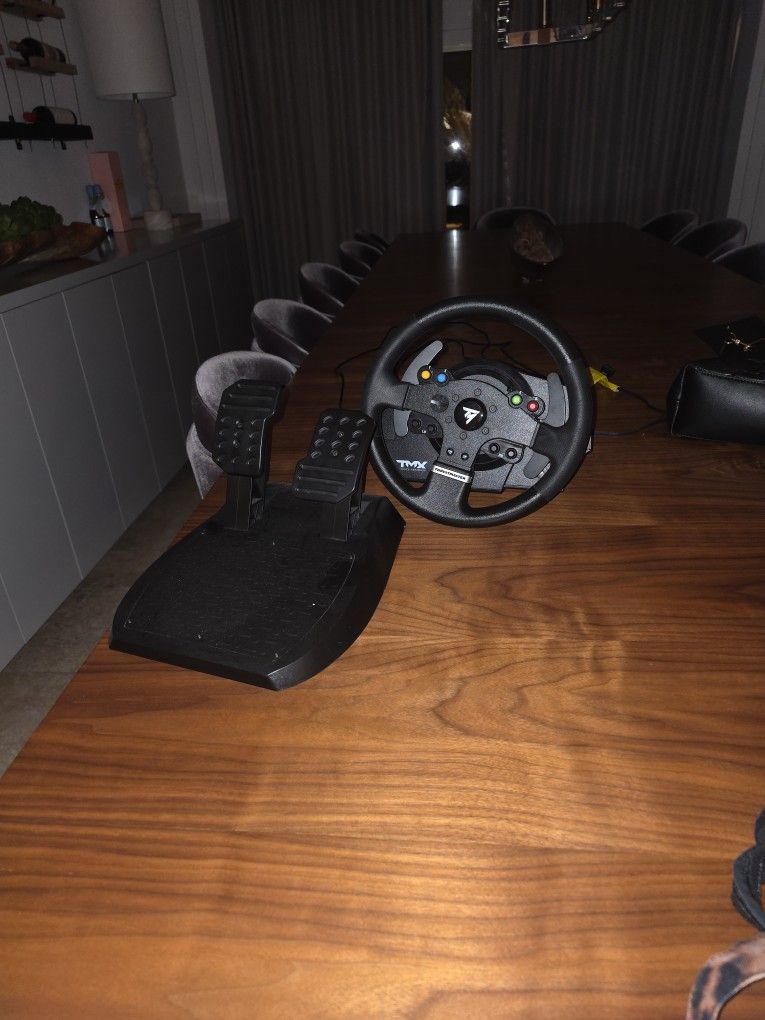 Videogame Steering Wheel And Pedal