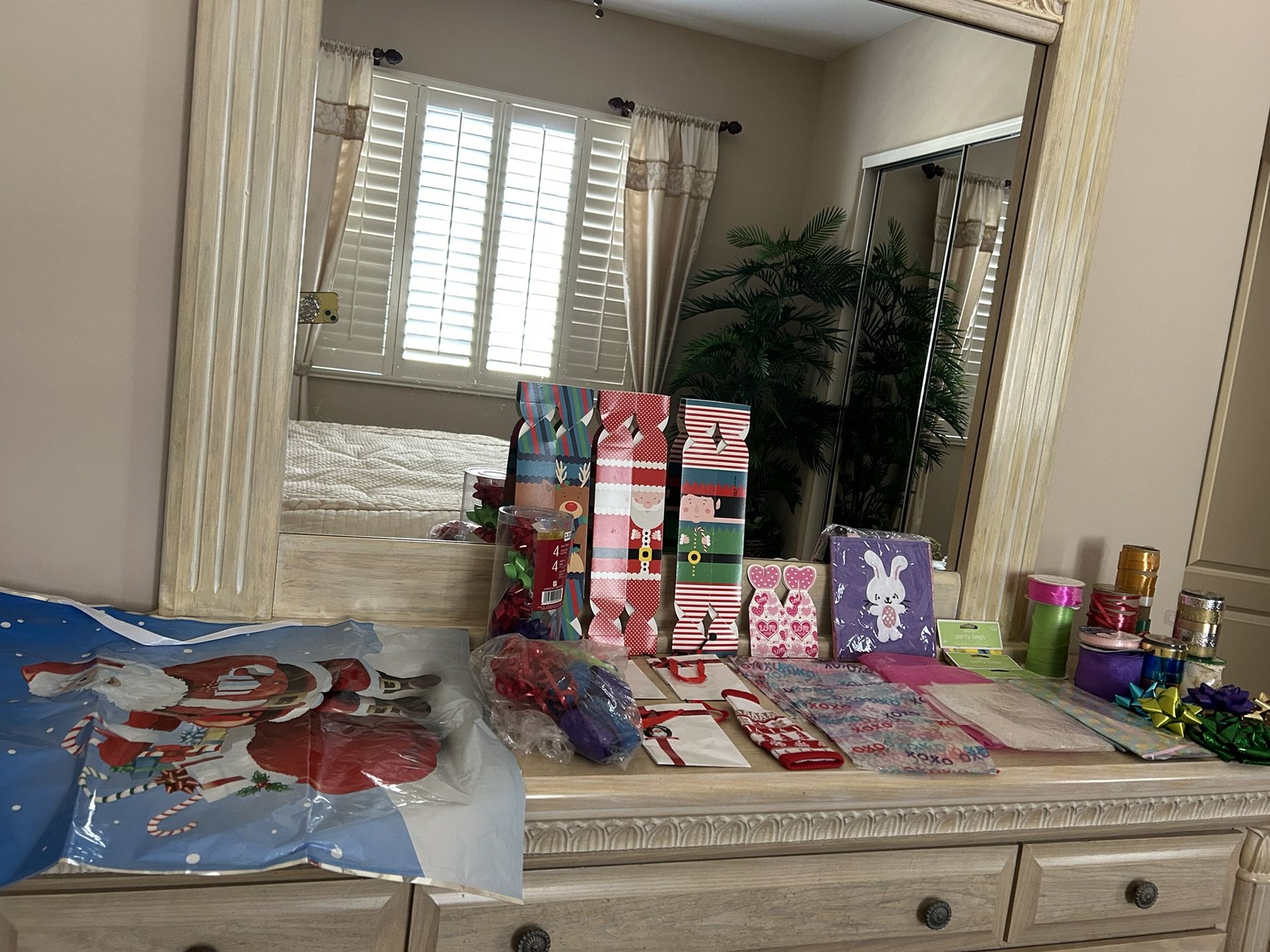 Assorted Gift Bags And Ribbon