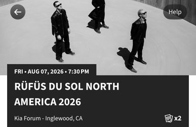 [2 Tickets] Rüfüs Du Sol (Kia Forum Aug. 7th)