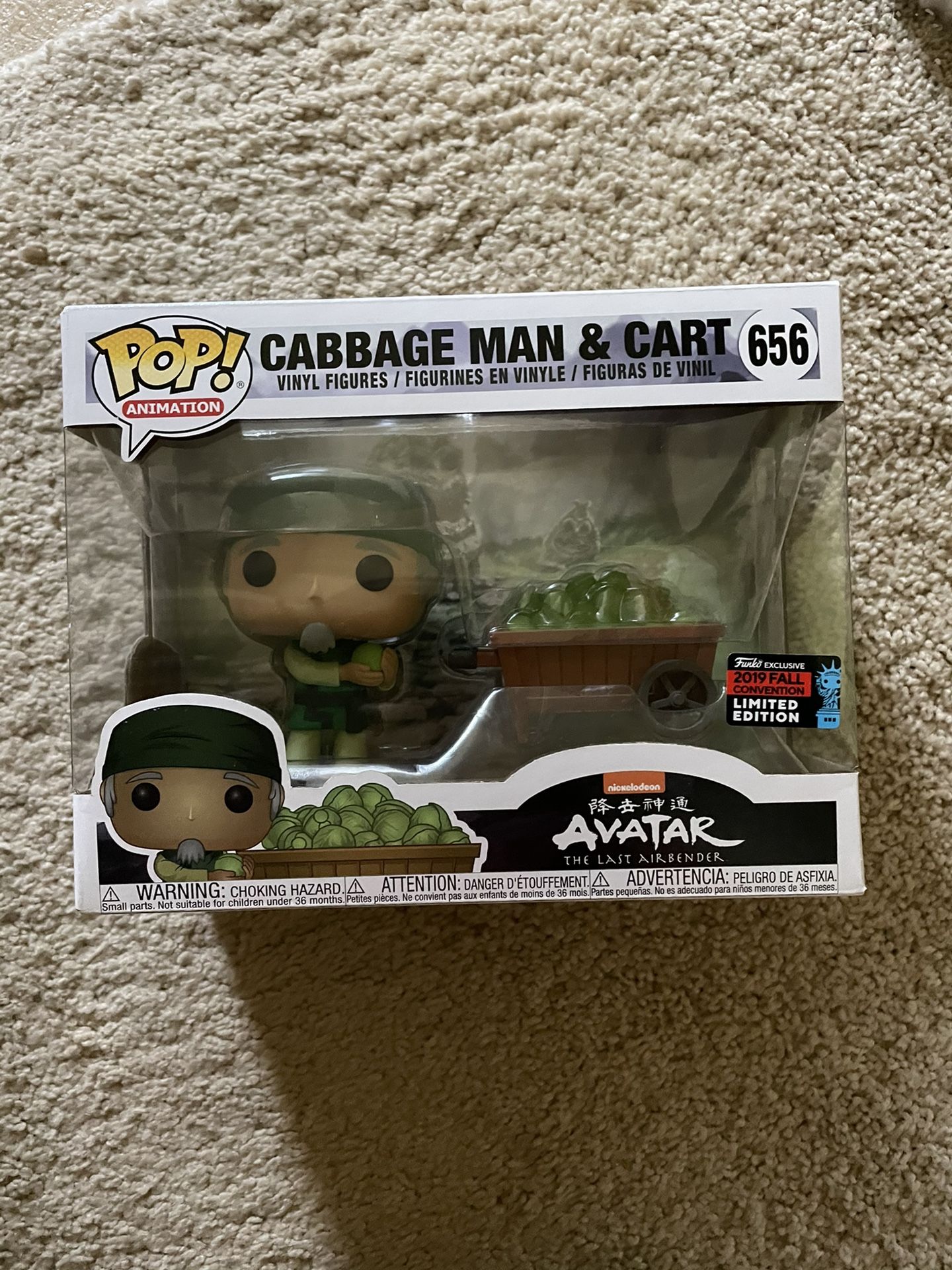 Funko Pop Avatar Last Airbender Convention Exclusive Cabbage Man And Cart