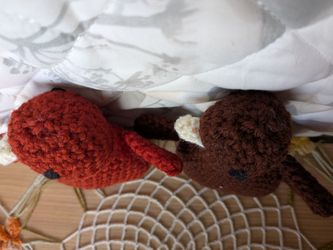 Sideway Duck Crochet Plush