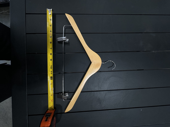 Natural wood top hanger with clip bar
