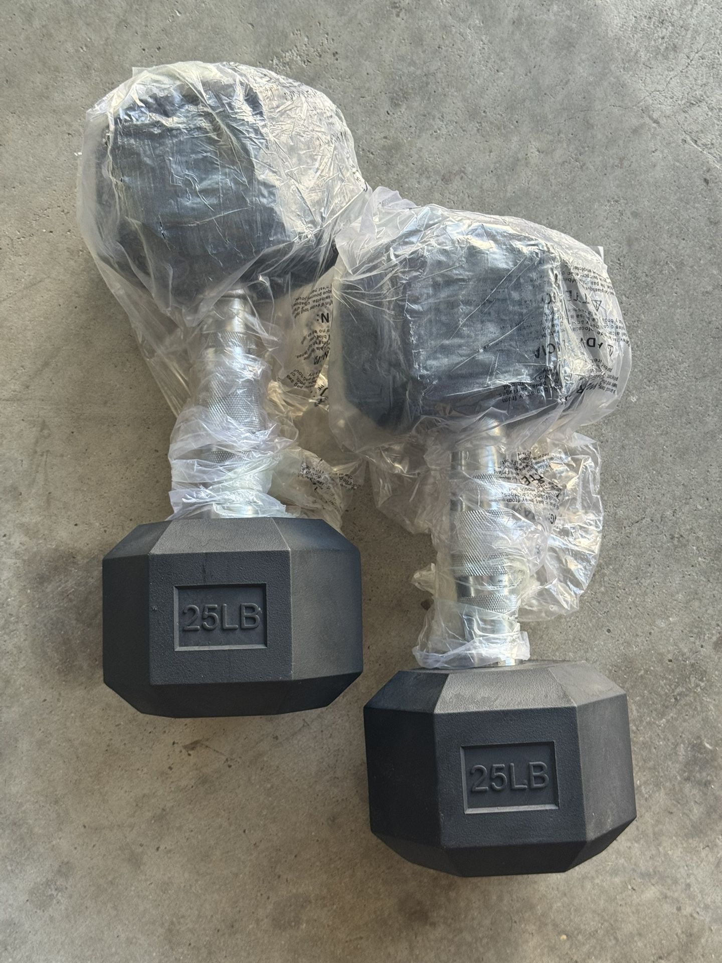 Brand New 25 lb Dumbbells