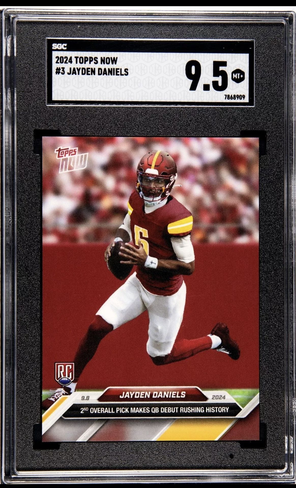 2024 Topps Now #3 Jayden Daniels RC NFL Debut