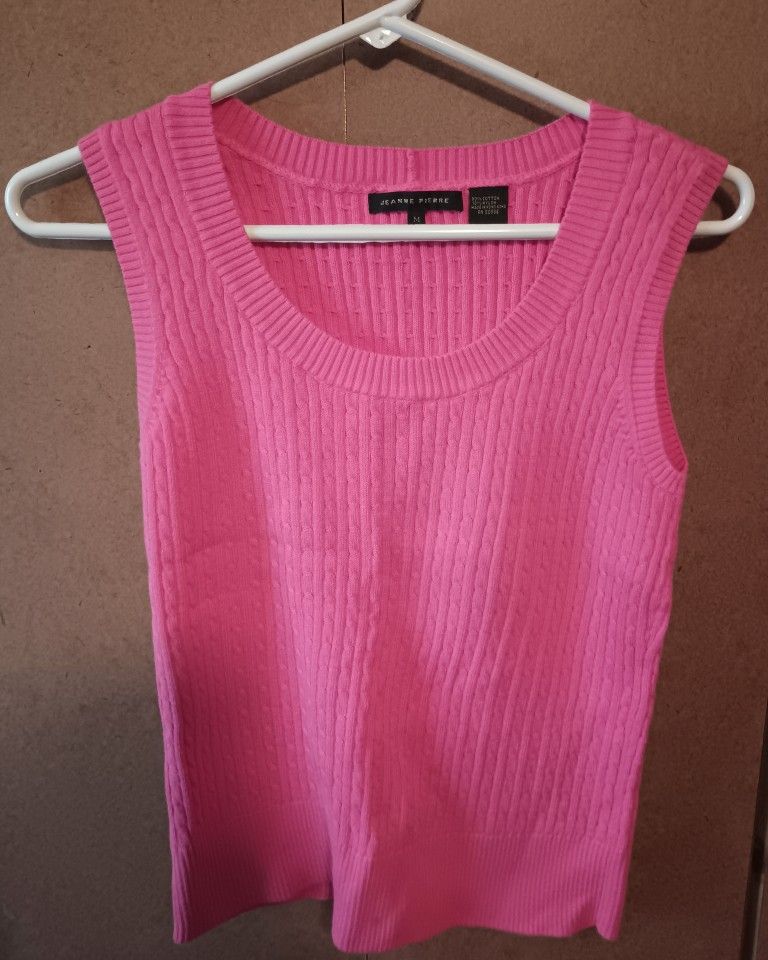 Jeanne Pierre Pink Sweater Vest Sz Med $10 MPU SERIOUS INQUIRIES ONLY