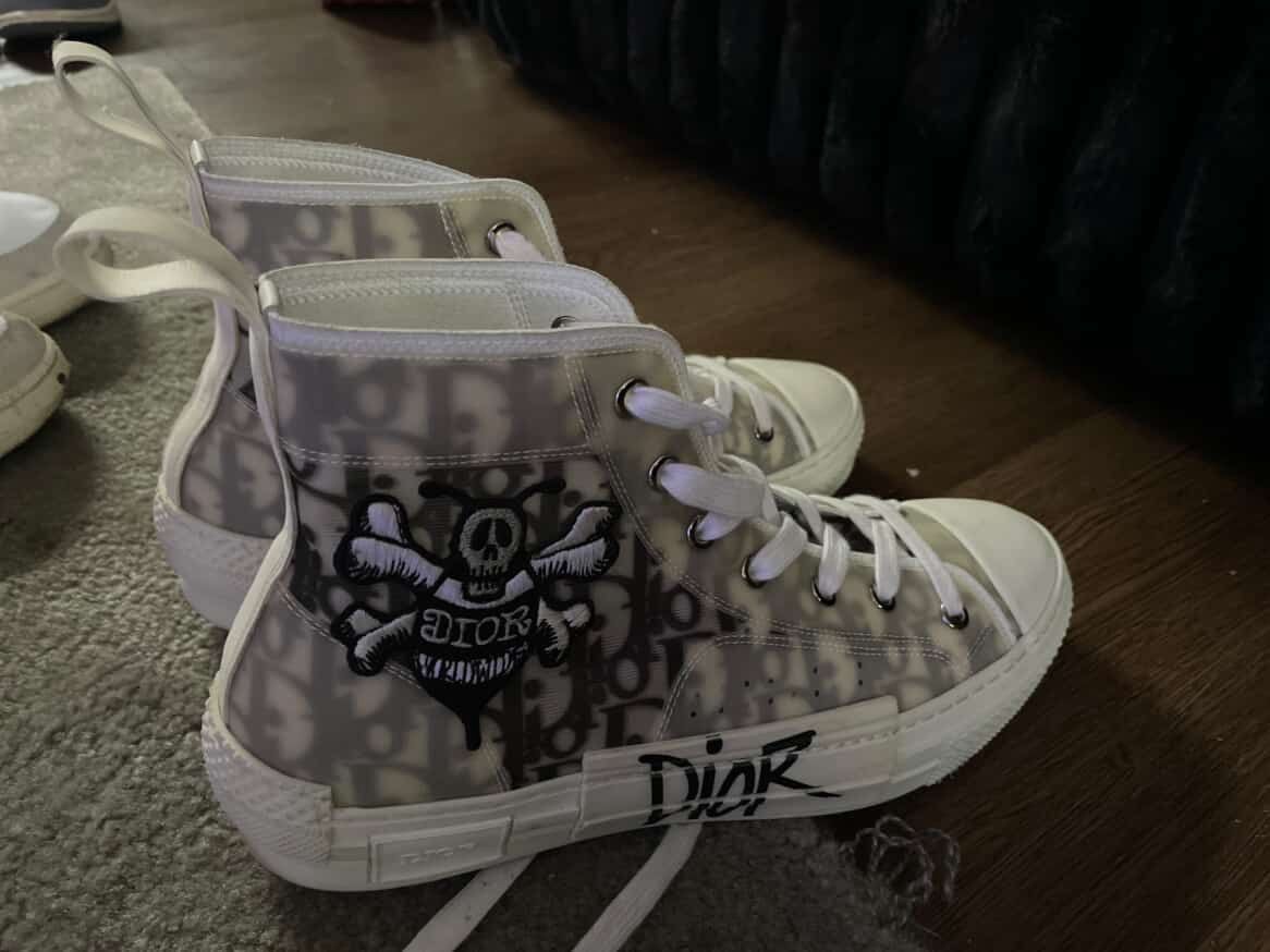 Dior B23 high ‘Dior Oblique - shawn bee embroidery patch’
