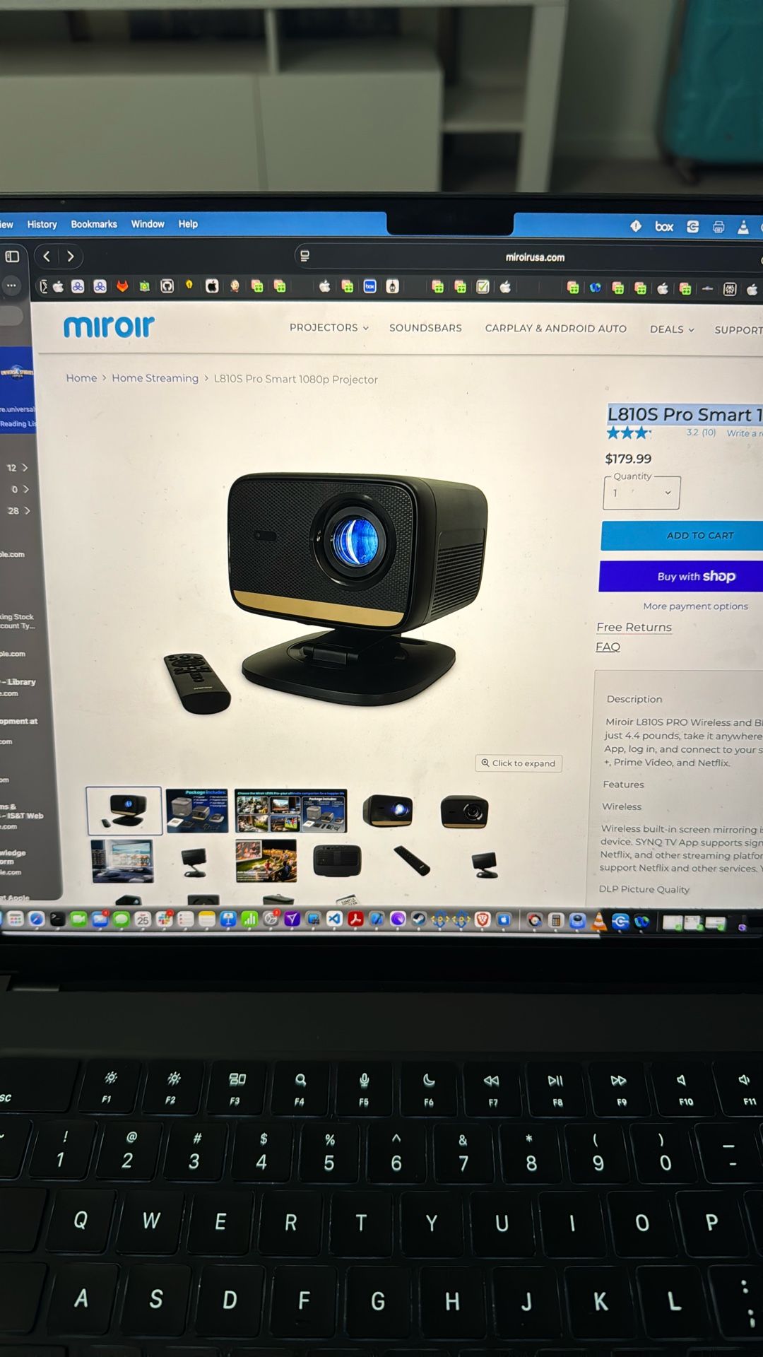 L810S Pro Smart 1080p Projector