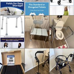 Walker/Chairs, Shower Benches and More - Barely Used