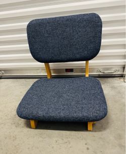 Floor Chair - Blue Fabric w/ Beech Wood Frame NEW $80 Price is Firm