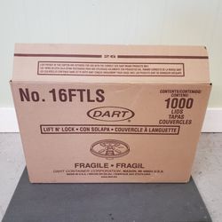 Dart 16FTLS Lift N' Lock Straw Slotted Clear Lid 16 oz 800 Count