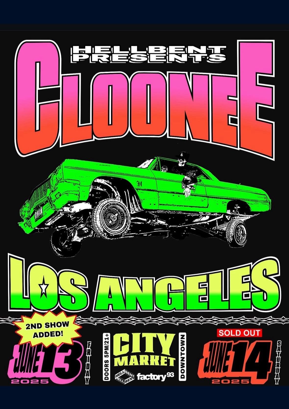 Cloonee Show In LA For Saturday June 14 VIP TICKET