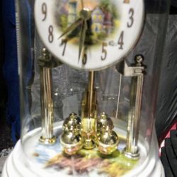 Thomas Kinkade 1991 Sweetheart Cottage Clock