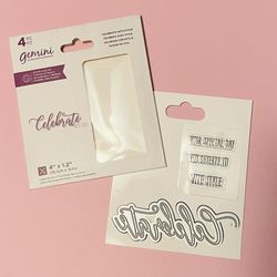 CELEBRATE 4pc Die & Stamps