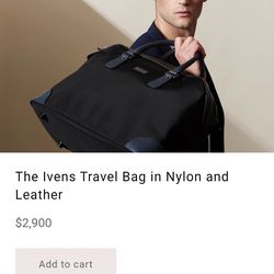Blovaint paris Ivens Travel Bag in Nylon and Leather