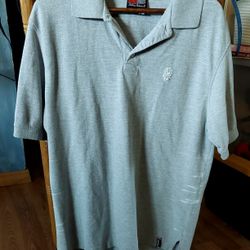 South Pole Men's Short Sleeve Polo Shirt Solid Gray

