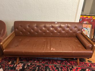 Leather sofa loveseat small couch