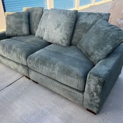 Brand New. Green Corduroy Fabric Sofa. $449. 