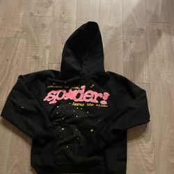 Sp5der P*NK V2 Hoodie - Black