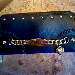 Juice Couture Leather Wallet Black And Gold