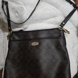 Brown/Black Coach Purse