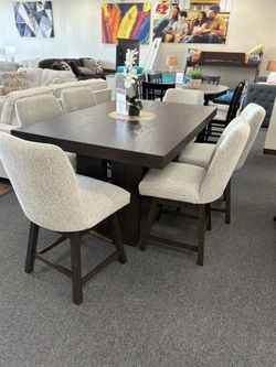 hermoso comedor alto de 6 sillas