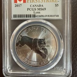 2017 1oz Canada Lynx Silver Coin