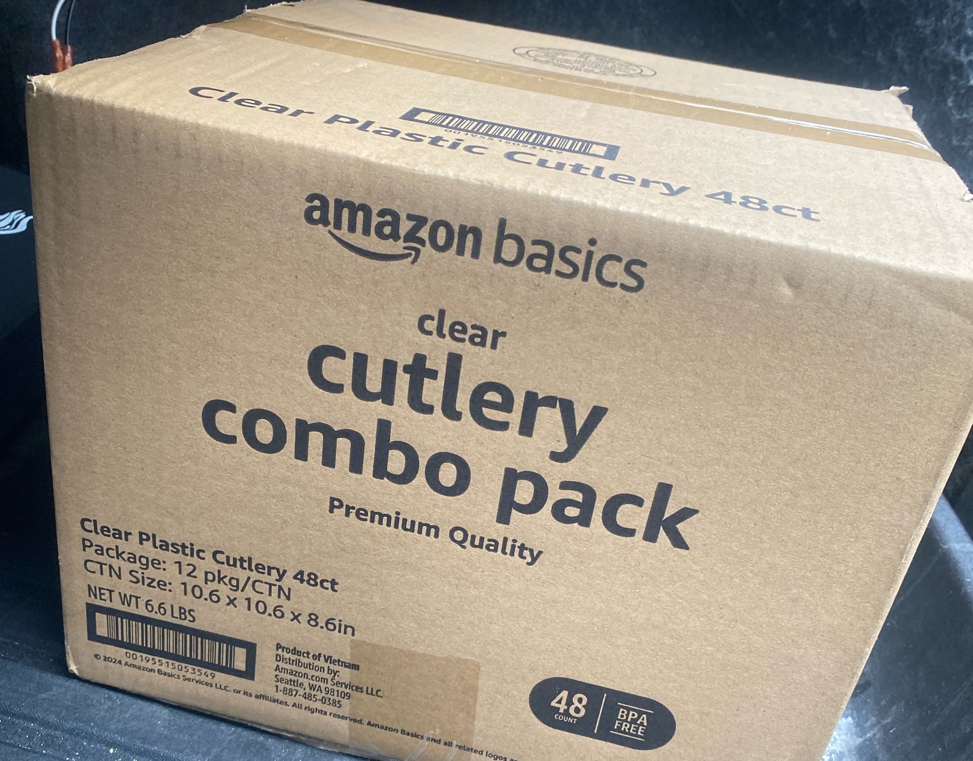 6lbs Clear cutlery Combo Pack  12 Pack