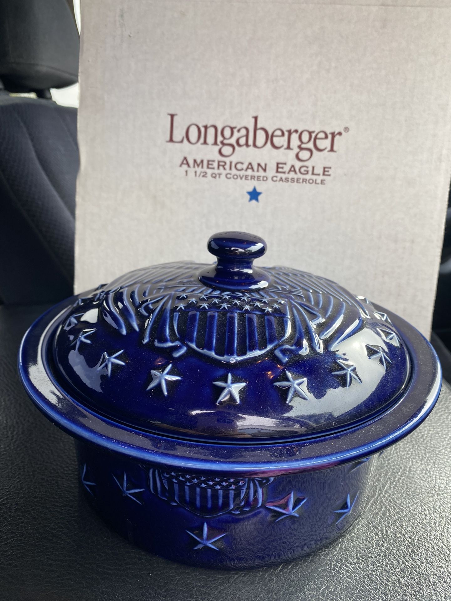 Longaberger Vintage Casserole, 2 Piece, and box. Stunning.