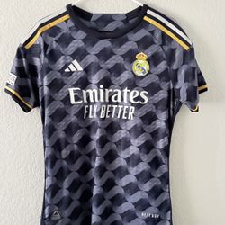 adidas Real Madrid Vini Jr. #7 Soccer Jersey Black Yellow Officially Licensed