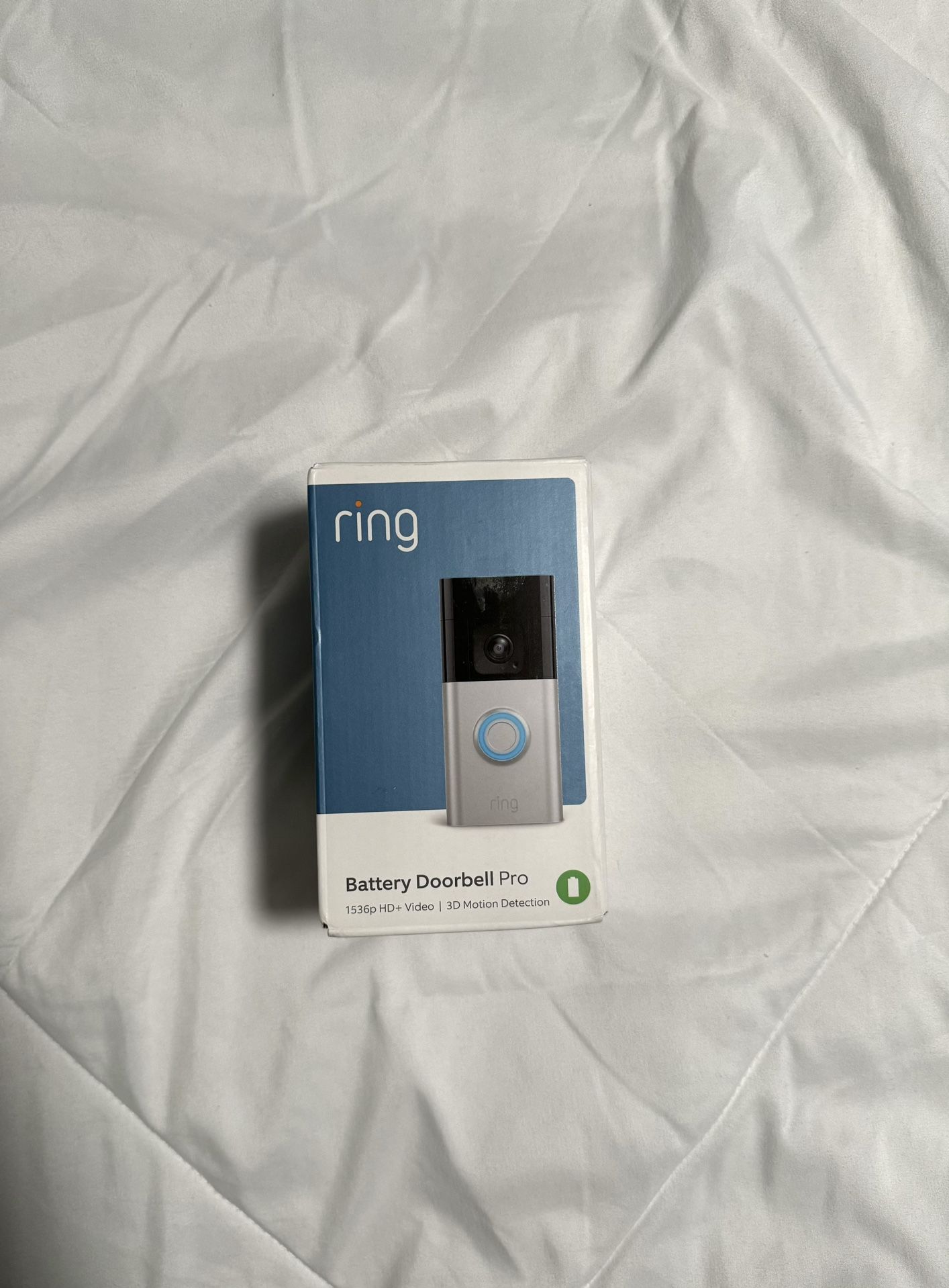 Ring - Battery Doorbell Pro Smart Wi-Fi Video Doorbell - Battery-powered with Head-to-Toe HD+ Video - Satin Nickel