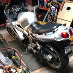 2002 ZZR 1200 Kawasaki Silver and Black, Pro Taper Bars D&D Stainless Exhaust 