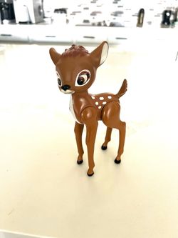 Vintage 1960s Disney Dakin Bambi Figure Rubber Head Plastic Body Hong Kong 8”