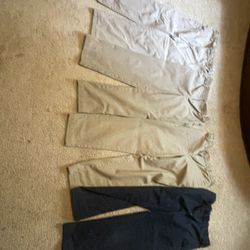 Boys khaki and navy blue pants