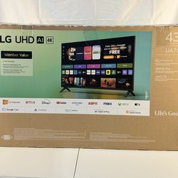 LG UA71 43” UHD AI 4K LED Smart TV HDR10 Pro webOS Netflix Disney+ YouTube