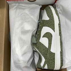 Nike Dunk Low Safari Oil Green (Women's) Size 8.5w