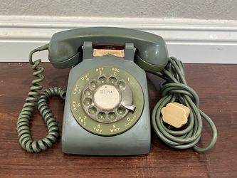 Western Electric 500 10-72 Bell System Rotary Desk Phone Dark Avocado Green