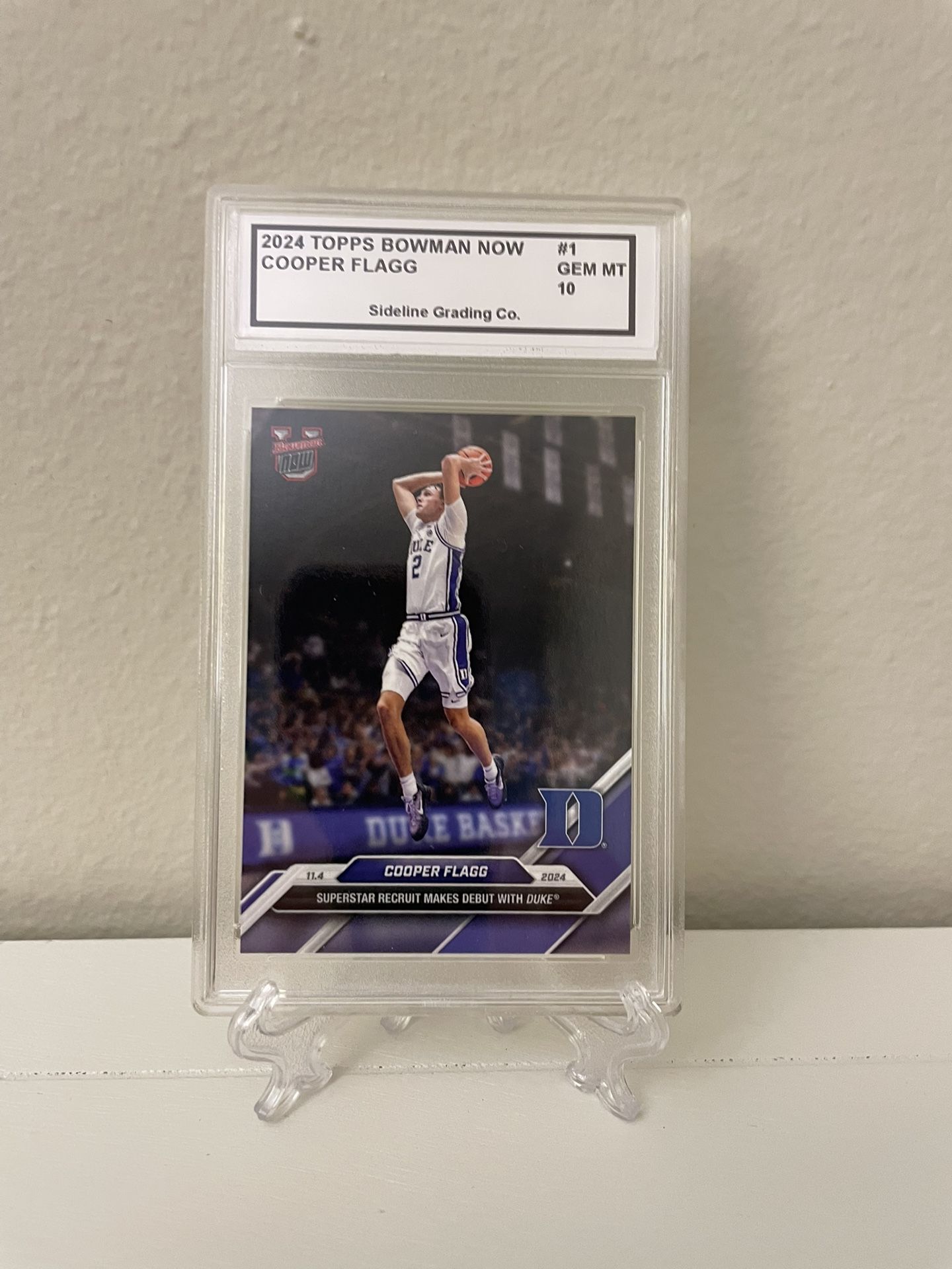 2024 Topps Bowman Now Cooper Flagg #1 GEM MT 10