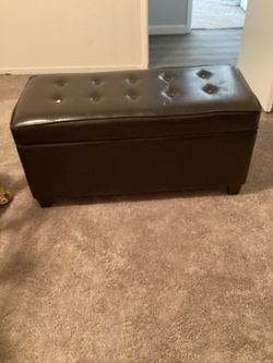 Leather Ottoman