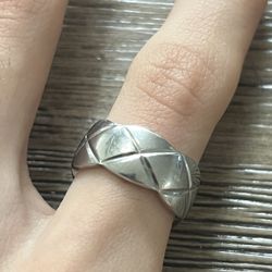 Double C Silver Ring 