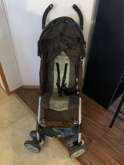 Brown & green stroller