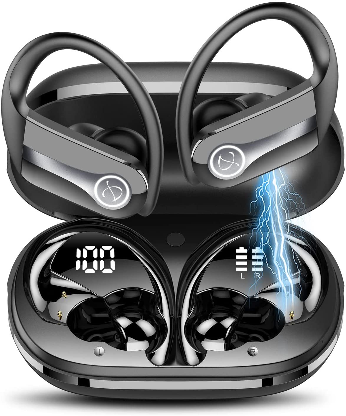 Brand New! Wireless Earbuds Over-ear Waterproof (5 Star Item) (hablo Español)
