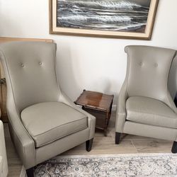 2 Bernhardt MCM High Back Accent Living Room Chairs Chair