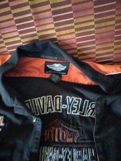 Harley-Davidson Button-Up Shirt – Size 4X – Black & Orange