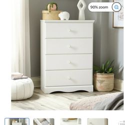 White 4 Drawer Dresser