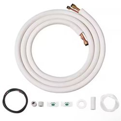 VEVOR 16 ft. Mini Split Line Set 3/8 in. and 5/8 in. O.D Copper Pipes Tubing and Triple-Layer Insulation for Air Conditioning