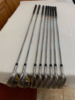 TaylorMade Golf r7 DRAW 3Hi & 4Hi with 5-PW Iron Set 8 Club R- Flex Steel Shaft